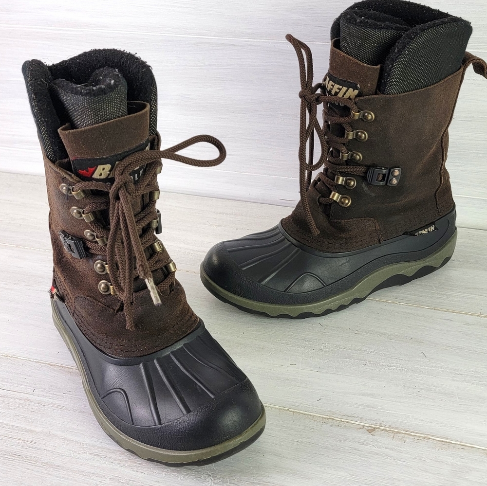 Baffin Leather Waterproof Insulated Snow Boots Size 7W/ 5M